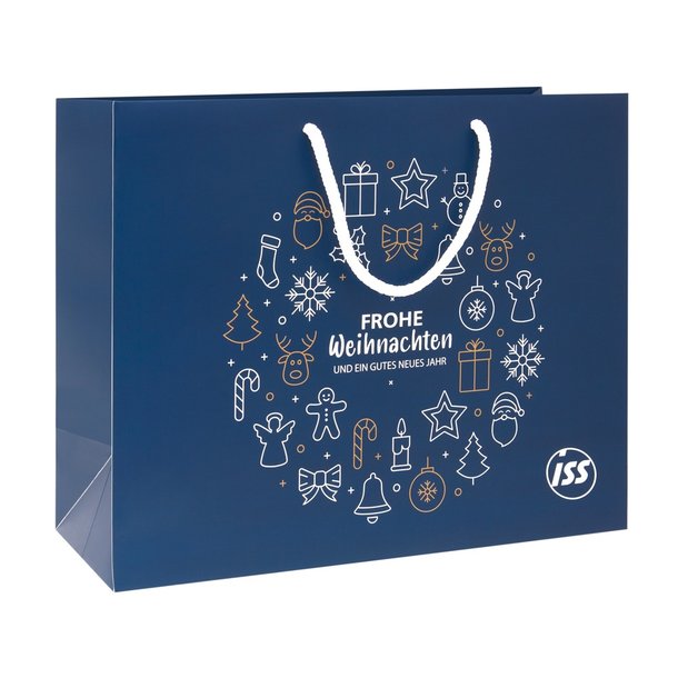 Papiertragetasche mit Weihnachtsmotiv